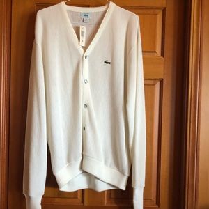 Vintage Izod Lacoste cardigan sweater NWT XL